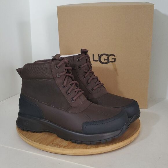 UGG Men's Emmett Waterproof Leather Duck Boot Stout Size 9 NIB - Picture 1 of 14